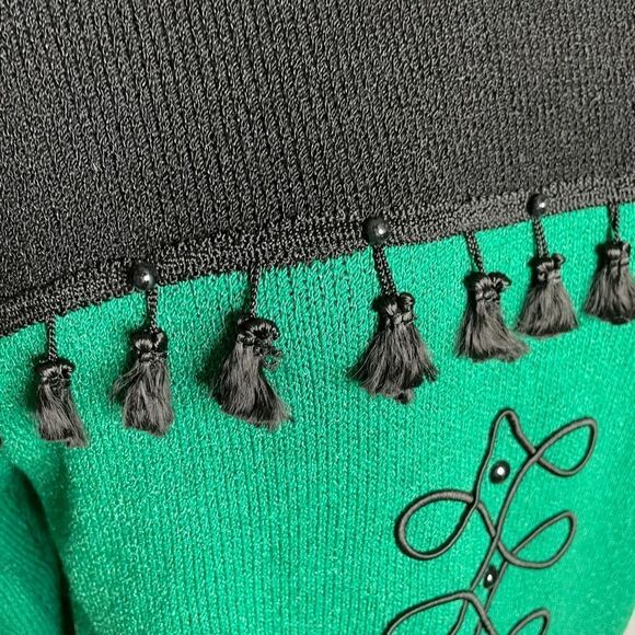 Vintage 80s Diane Delorean Knit Mock Neck Sweater- Women’s P - Picture 5 of 6